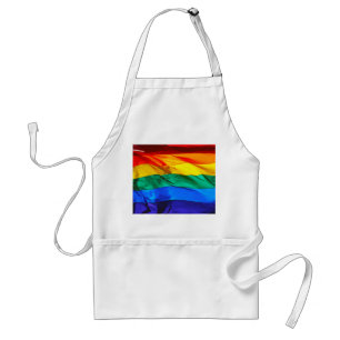 SlipperyJoe's konstnärliga Wave HBTQ-flaggans gåvo Förkläde