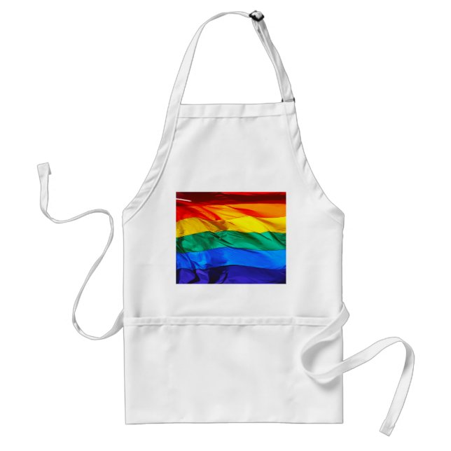 SlipperyJoe's konstnärliga Wave HBTQ-flaggans gåvo Förkläde (Framsidan)