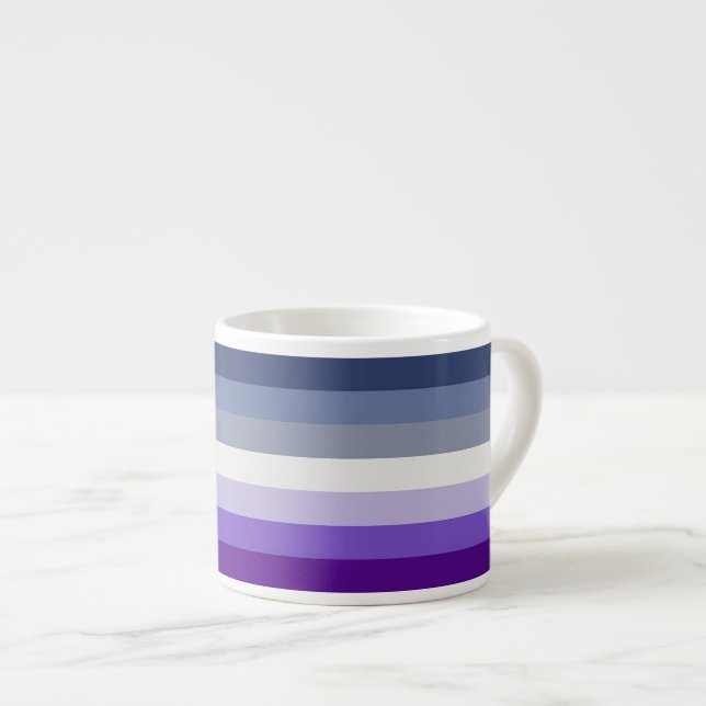 SlipperyJoe's köttiga lesbiska stolthetsflagga rep Espressomugg (Framsida höger)
