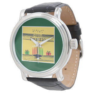SlipperyJoe's Kwanzaa varma firande ton tradition Armbandsur