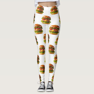 SlipperyJoes läckra cheeseburgare crispy ba Leggings