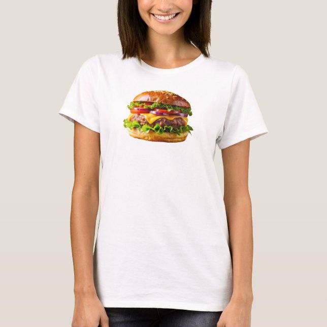 SlipperyJoes läckra cheeseburgare crispy ba T Shirt (Framsida)