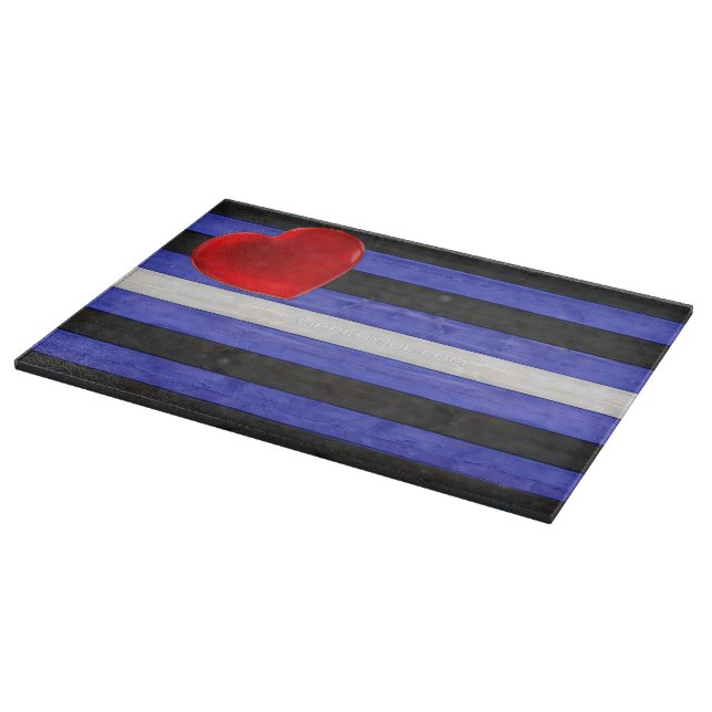 SlipperyJoe's läderprideflagga svart kunglig blå  (Hörn)