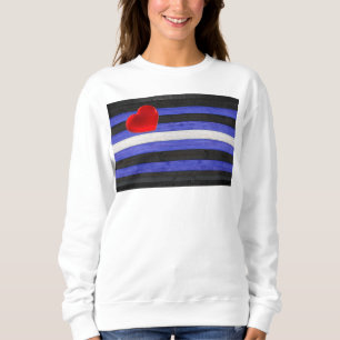 SlipperyJoe's läderprydnadsflagga svart kunglig bl T Shirt