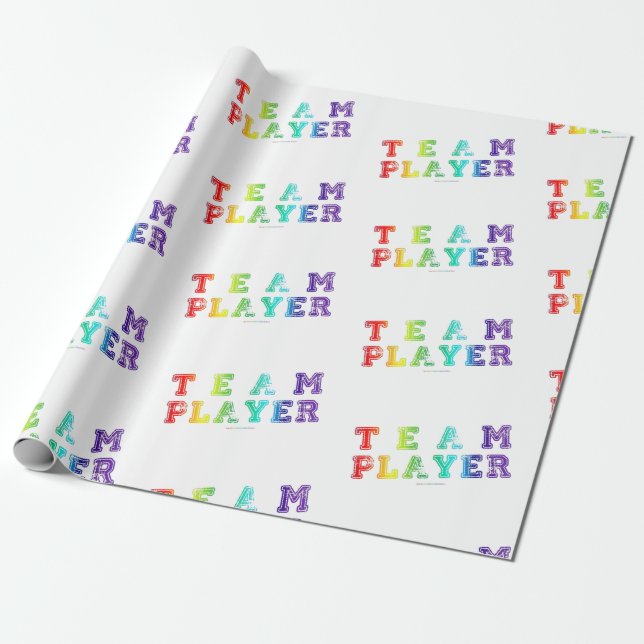 SlipperyJoes lagspelare fylld med jämn regnbo Presentpapper (Utrullad)