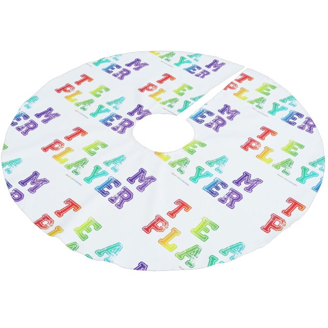 SlipperyJoes lagspelare fylld med smidig regnbåge Julgransmatta Borstad Polyester (Vinklad)