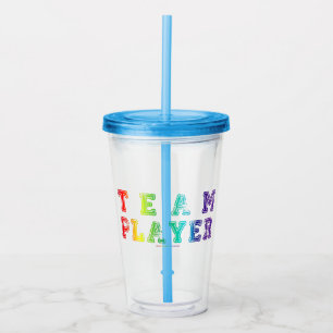 SlipperyJoes lagspelare fylld med smidig regnbåge Take Away Mugg