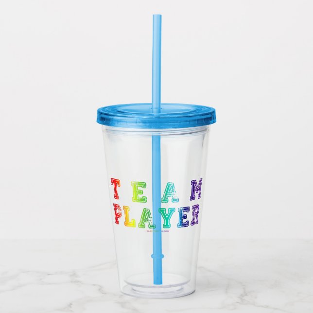 SlipperyJoes lagspelare fylld med smidig regnbåge Take Away Mugg (Framsida)