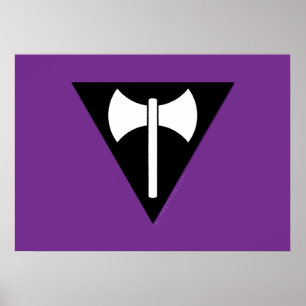 SlipperyJoe's Lesbiska stolthet flagga Labrys yxa Poster