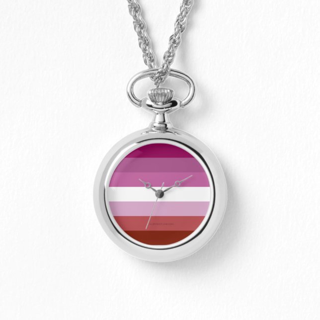 SlipperyJoe's lesbiska stolthetsflaggans feminina  Armbandsur (Framsida)