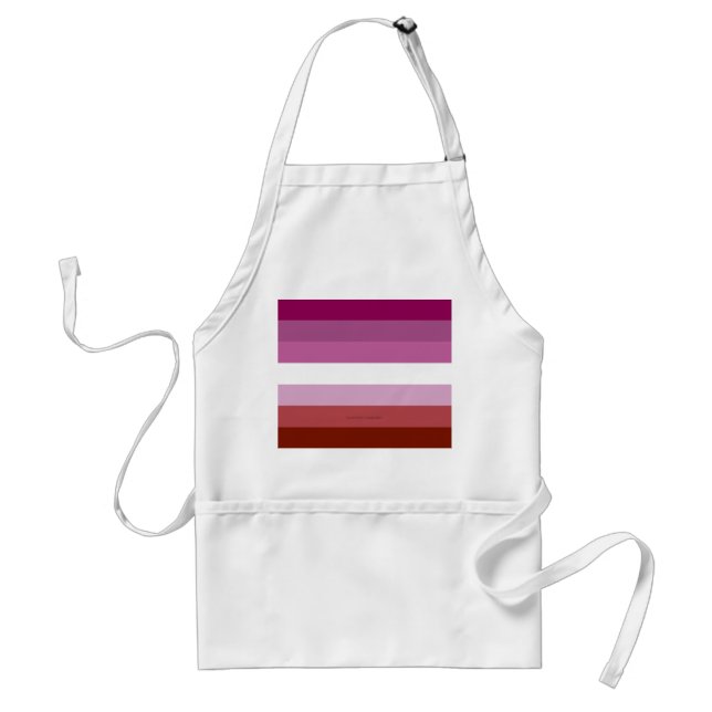 SlipperyJoe's lesbiska stolthetsflaggans feminina  Förkläde (Framsidan)