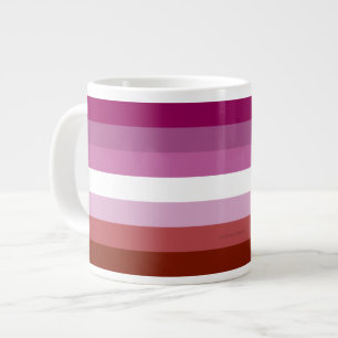 SlipperyJoe's lesbiska stolthetsflaggans feminina Jumbo Mugg