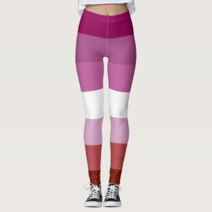 SlipperyJoe's lesbiska stolthetsflaggans feminina Leggings