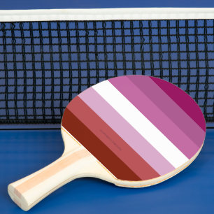 SlipperyJoe's lesbiska stolthetsflaggans feminina Pingisracket