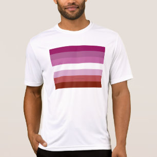 SlipperyJoe's lesbiska stolthetsflaggans feminina T Shirt