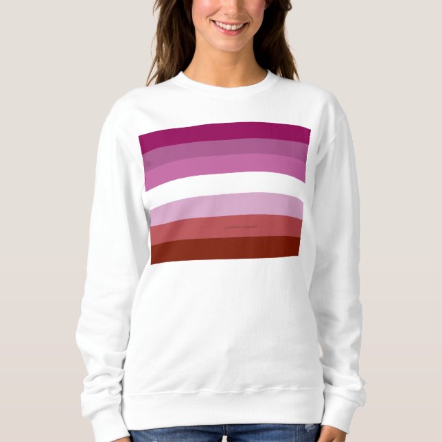SlipperyJoe's lesbiska stolthetsflaggans feminina  T Shirt (Framsida)