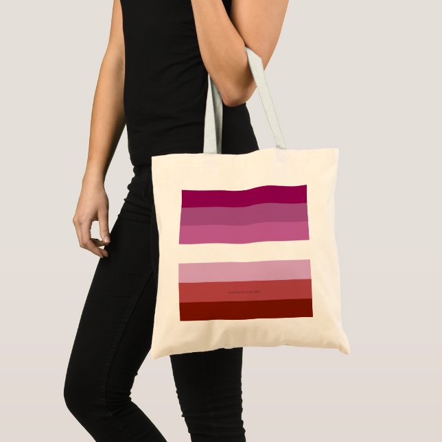 SlipperyJoe's lesbiska stolthetsflaggans feminina  Tygkasse (Framsida (produkt))