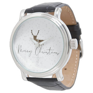 SlipperyJoes linjearbetssilhuett ren minimal Armbandsur