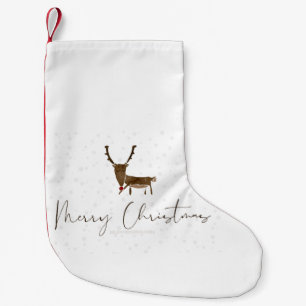 SlipperyJoes linjearbetssilhuett ren minimal Liten Julstrumpa