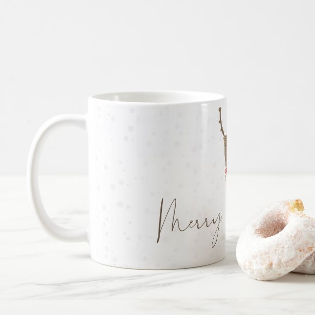SlipperyJoe's linjekonst silhuett ren minimal Kaffemugg (Med munk)