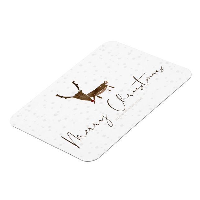 SlipperyJoe's linjekonst siluett ren minimal Magnet (Vänstra Sidan)