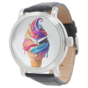 SlipperyJoe's livliga glasskon klassiker Armbandsur