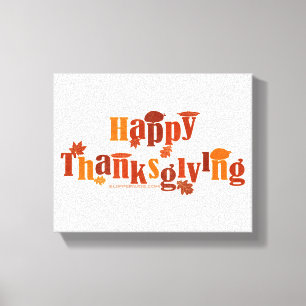 SlipperyJoe's ljusa festliga Thanksgiving-grafik Canvastryck