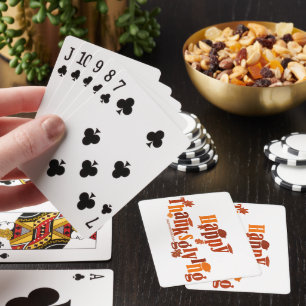SlipperyJoe's ljusa festliga Thanksgiving-grafik Casinokort