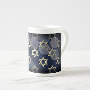 SlipperyJoes Lycklig Hanukkah många Star i Davi Benporslin Mugg
