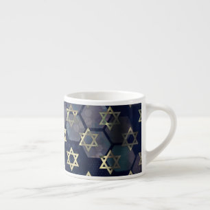 SlipperyJoes Lycklig Hanukkah många Star i Davi Espressomugg