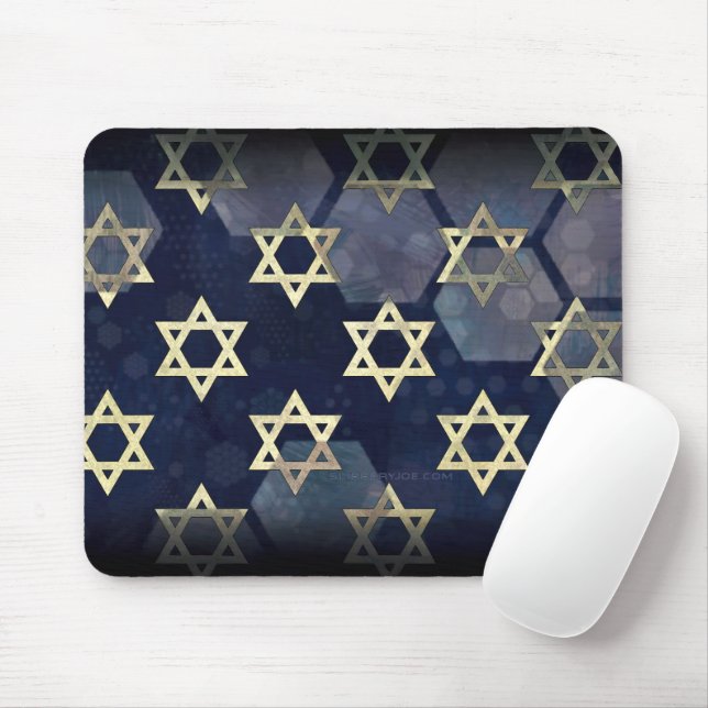 SlipperyJoes Lycklig Hanukkah många Star i Davi Musmatta (Med mus)