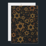 SlipperyJoe's Lycklig Hanukkah många Stars of Dav Julkort<br><div class="desc">SlipperyJoes Lycklig Hanukkah många Stars av David mönster konstnärliga judiska Firande-identitetskulturarv Hebrew Chanukah ger dekorationer Judaism en betydande symbol religion av olika storlekar Brun guld shades visuellt tilltalande intrikata design</div>