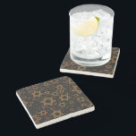 SlipperyJoe's Lycklig Hanukkah många Stars of Dav Stenunderlägg<br><div class="desc">SlipperyJoes Lycklig Hanukkah många Stars av David mönster konstnärliga judiska Firande-identitetskulturarv Hebrew Chanukah ger dekorationer Judaism en betydande symbol religion av olika storlekar Brun guld shades visuellt tilltalande intrikata design</div>