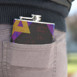 SlipperyJoes Lycklig Hanukkah Star av David menora Fickplunta<br><div class="desc">SlipperyJoe's Lycklig Hanukkah Star av David menorah Dreidel-konst Firande Candles Jewish Hebrew Chanukah ger dekorationer religiösan Judaism religion seder traditioner med geometrisk symbolisk kontrast till djupet symmetri symmetri</div>