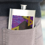 SlipperyJoes Lycklig Hanukkah Star av David menora Fickplunta<br><div class="desc">SlipperyJoe's Lycklig Hanukkah Star av David menorah Dreidel-konst Firande Candles Jewish Hebrew Chanukah ger dekorationer religiösan Judaism religion seder traditioner med geometrisk symbolisk kontrast till djupet symmetri symmetri</div>