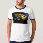 SlipperyJoe's Lycklig Hanukkah Star av David-mynt  T Shirt<br><div class="desc">SlipperyJoe's Lycklig Hanukkah Star av David-myntet menorah färgstarka ljus Firande judisk sufganiyah Behandla Hebrew Chanukah-drömmar om traditionella toppar dekorationer Religiös konstnärlig,  geléfylld munnötspulver</div>