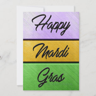 SlipperyJoes Lycklig Mardi Gras lila guld grönt b Julkort