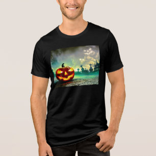 SlipperyJoes lysande jack‑o’-lantern Halloween wa T Shirt