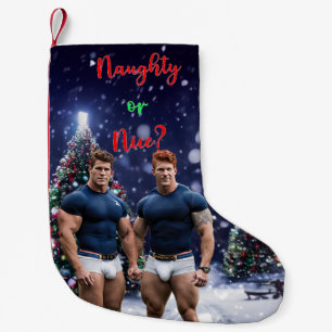 SlipperyJoes lysande julgranar två muskulösa Liten Julstrumpa