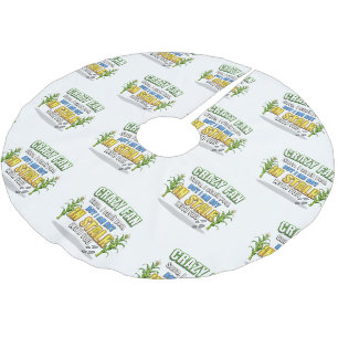 SlipperyJoes majsstjälkar följer någon tokig fan Julgransmatta Borstad Polyester