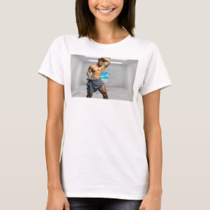 SlipperyJoe's Man towel bruten vit tegelvägg ba T Shirt