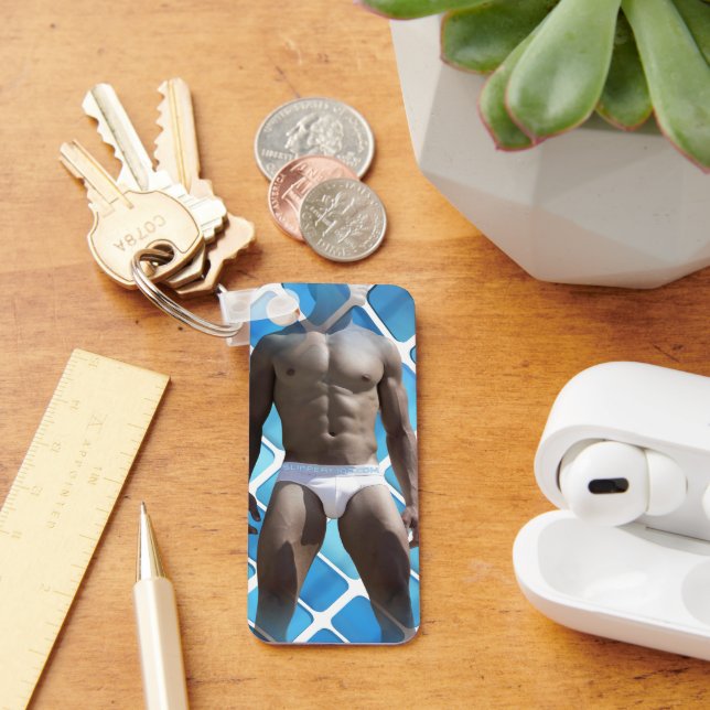 SlipperyJoe's Man underkläder 6-pack bröstkorgsbor Nyckelring (Skrivbord)