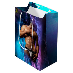 SlipperyJoe's Man underkläder lila blue abst