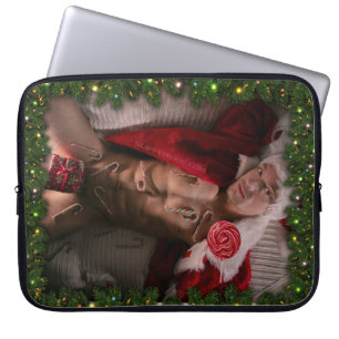 SlipperyJoes manliga bröst sexpack mage bar överkr Laptop Fodral