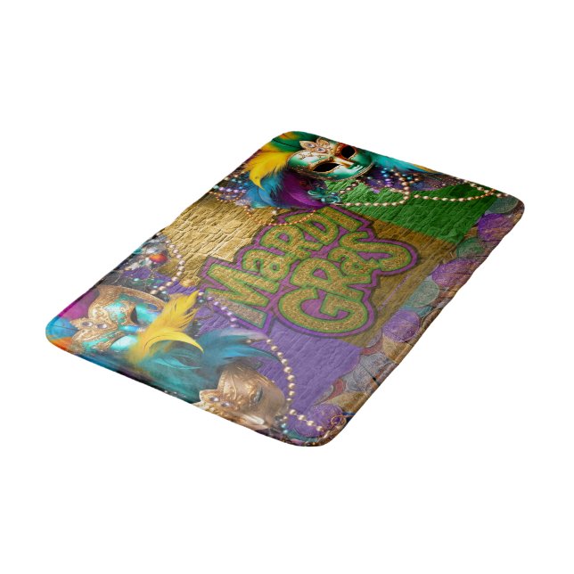 SlipperyJoe's Mardi Gras Bead Necklaces doubloons Badrumsmatta (Vinklad)