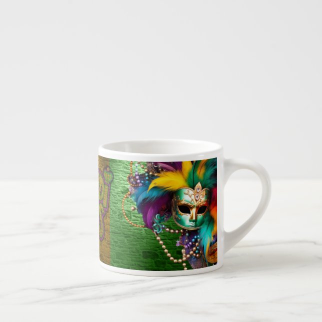 SlipperyJoe's Mardi Gras Bead Necklaces doubloons Espressomugg (Höger)