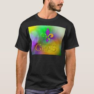 SlipperyJoe's Mardi Gras lila guld grönt fleur-d T Shirt