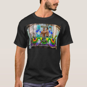 SlipperyJoe's Mardi Gras Manar lila guld grönt bal T Shirt
