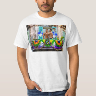 SlipperyJoe's Mardi Gras Manar lila guld grönt bal T Shirt