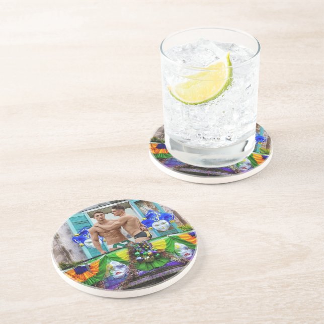 SlipperyJoe's Mardi Gras Manar lila guld grönt bal Underlägg (Sidan)